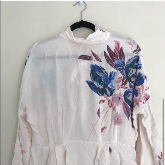 FREE PEOPLE Gemma Floral Bow Long Sleeve Tunic Dress - Picture 5 of 8